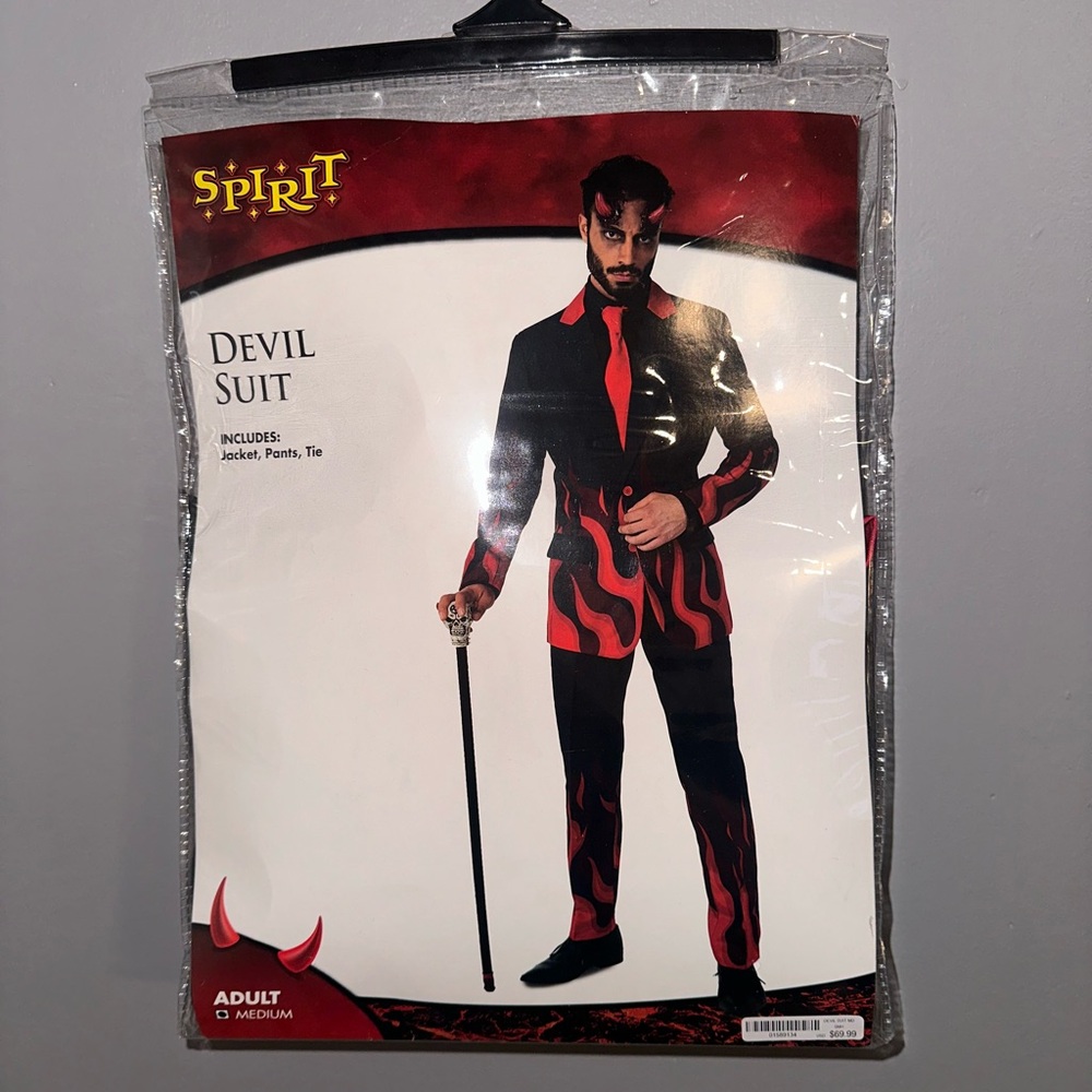 Spirit Devil Suit Costume - Red and Black